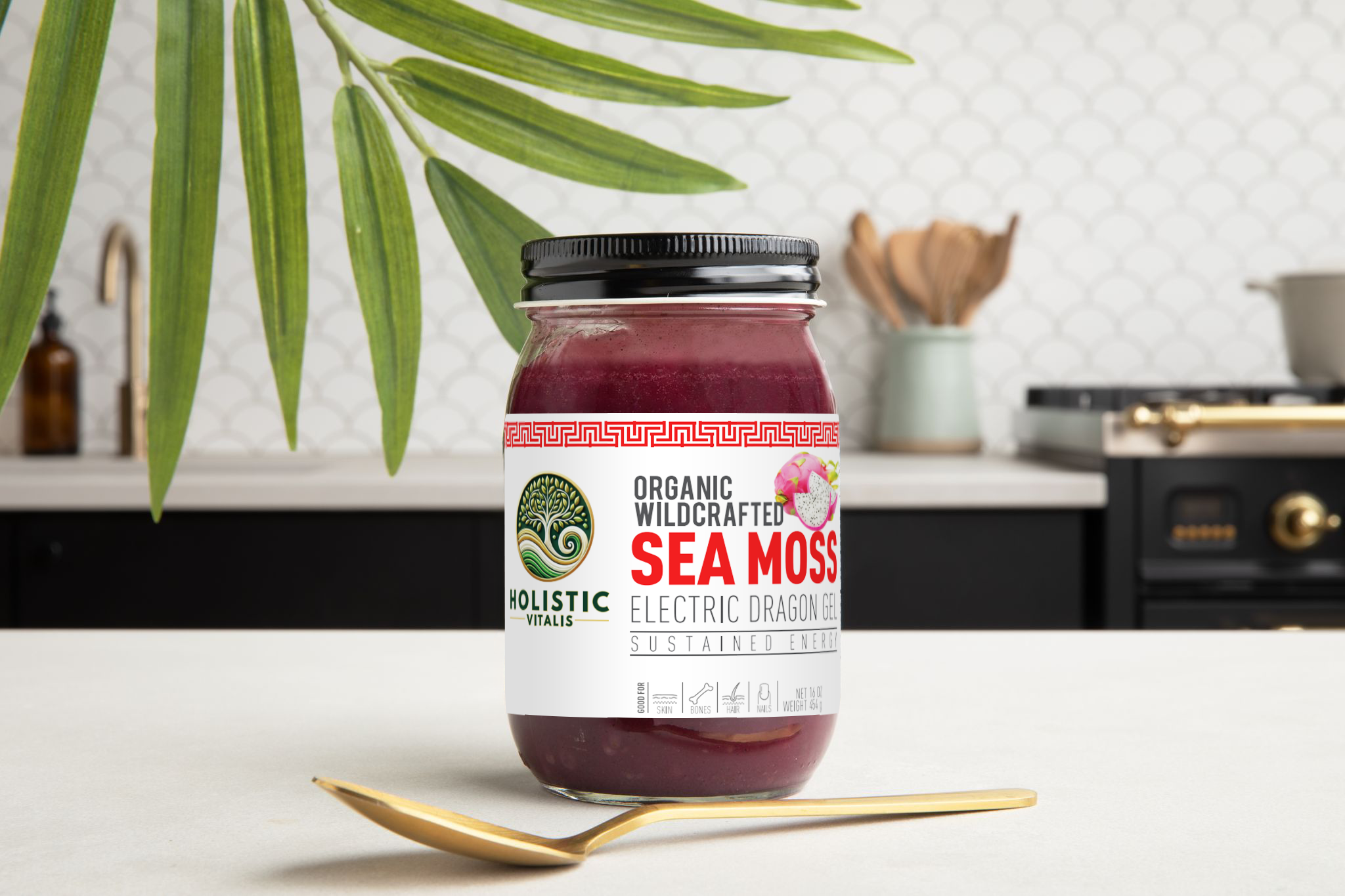 Dragon Fruit Sea Moss Gel with Herbs