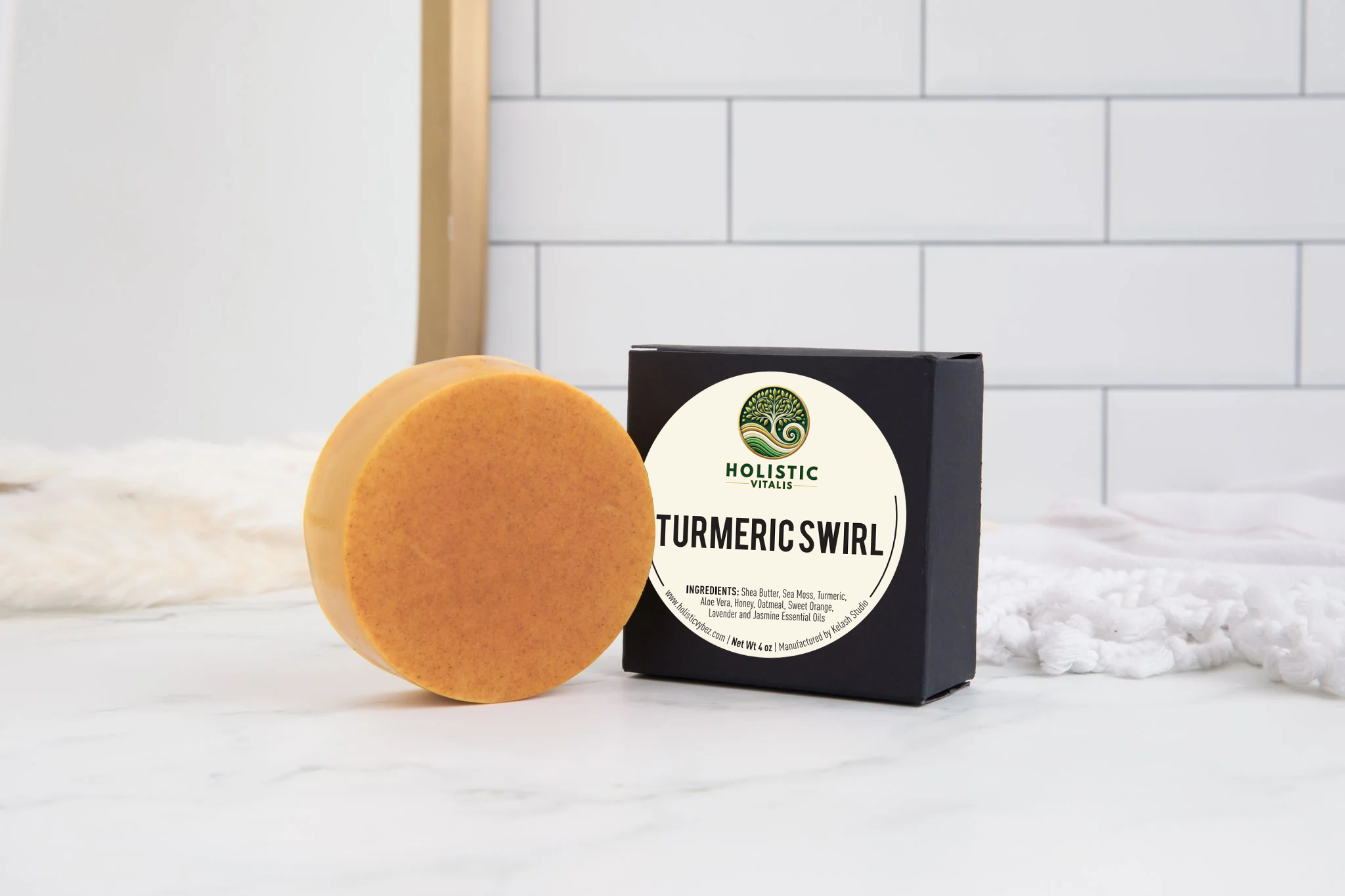 TURMERIC SWIRL - Sea Moss Body Soap